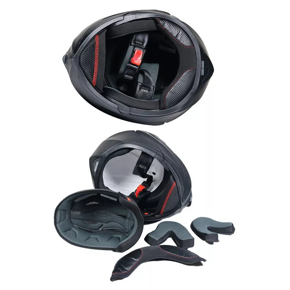 Bluetooth Motorcycle Helmet – Full Face Dual Visor Flip Up Open for Motorbike & Scooter