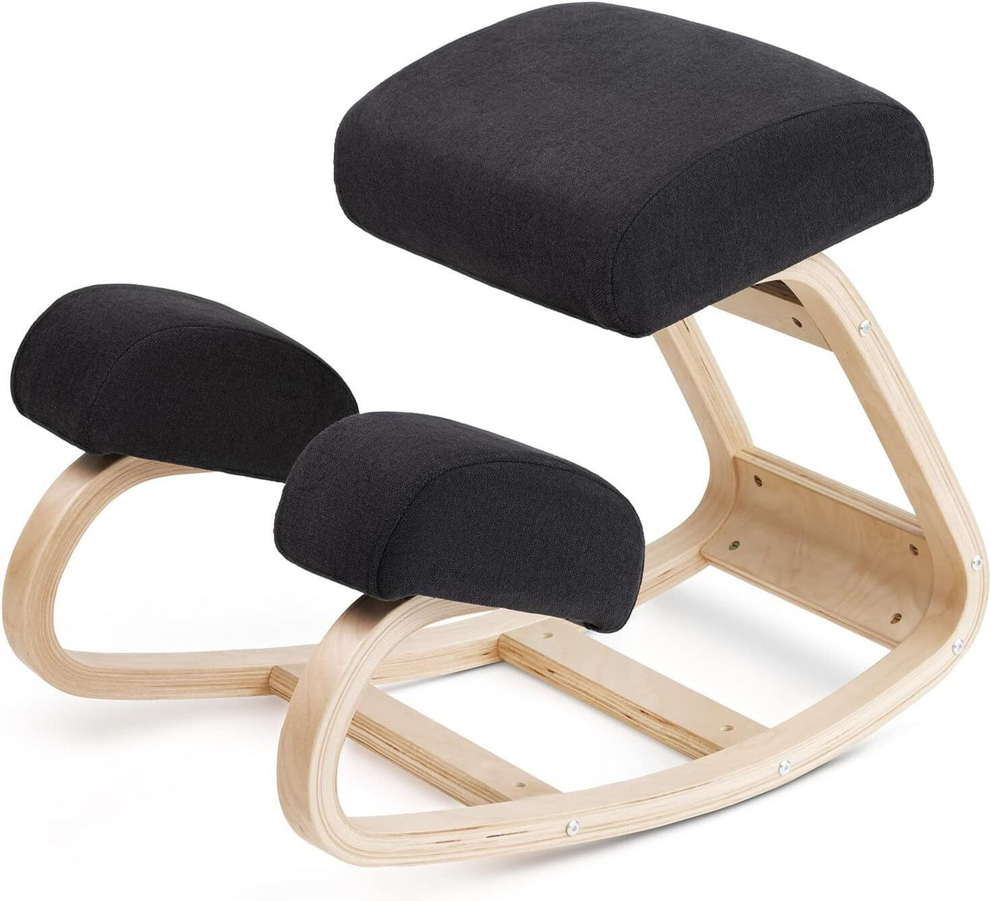 Ergonomic Kneeling Chair – Adjustable Posture Corrector, Beechwood Frame – Back Pain Relief & Improved Focus – 330 lbs Capacity