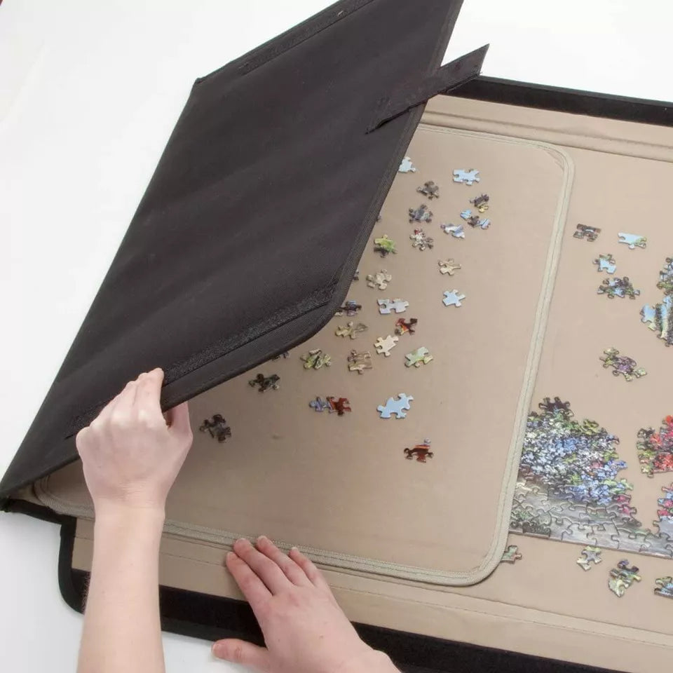 Portable Jigsaw Puzzle Board Holds 1000 Pieces Puzzle Table with 2 Sorting Trays