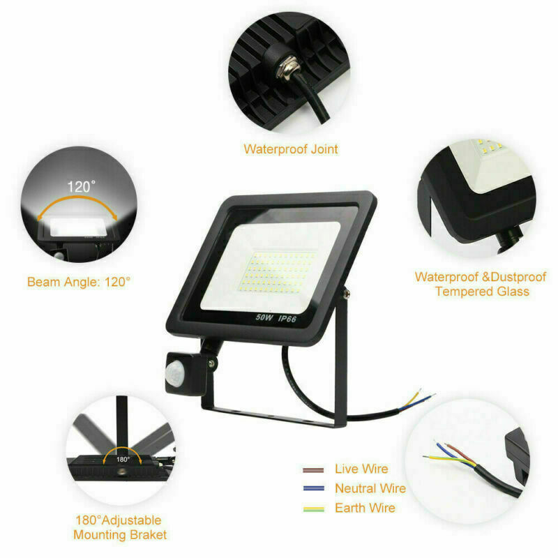 LED flood light wattage chart