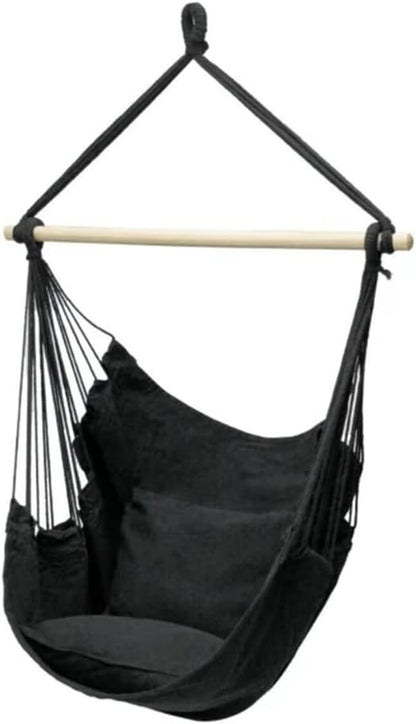 Hammock Swing Chair with Padded Seat and 2 Cushions