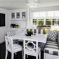 Crystal ceiling light lit