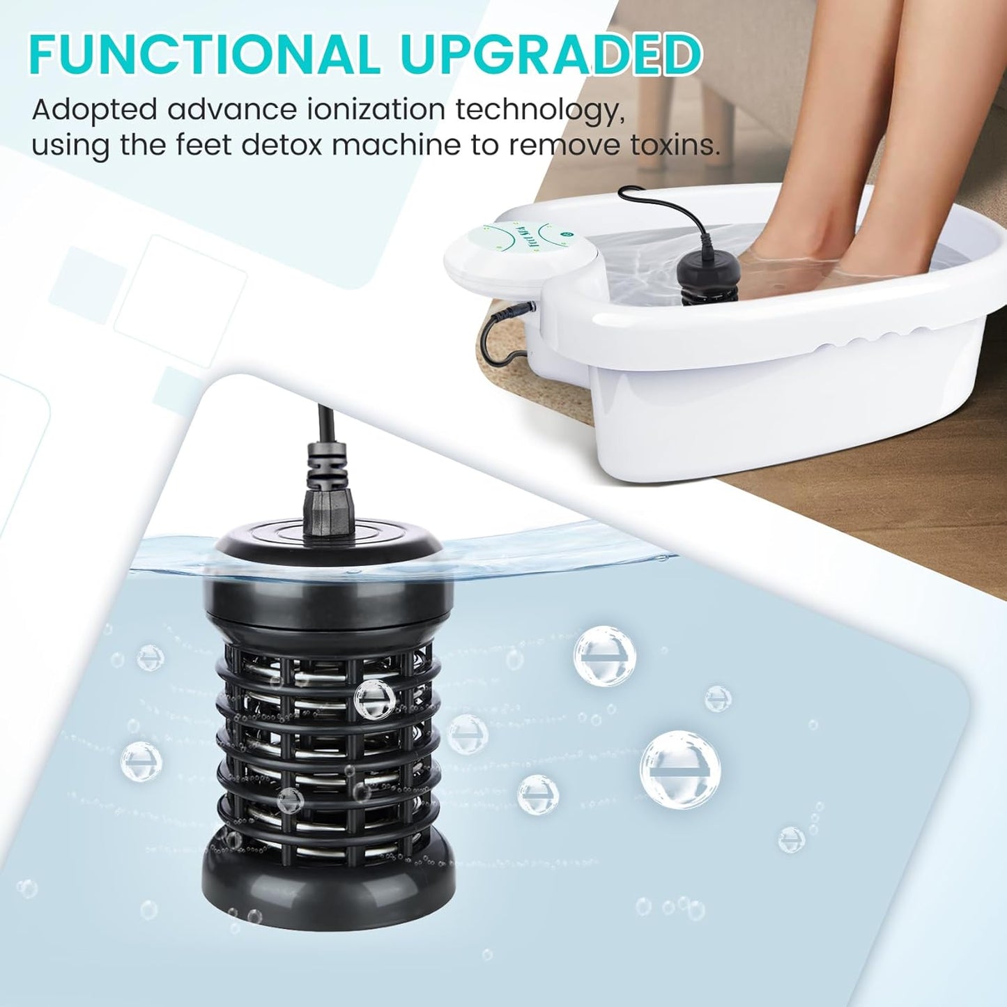 Personal Ionic Detox Foot Basin Bath Spa Cleanse Machine – Health Care Set