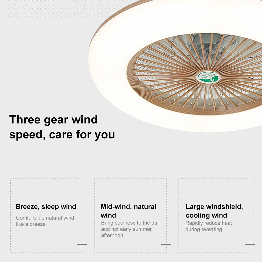 Modern Ceiling Fan with LED Light – 3 Colour Options, Smart App & Remote Control, 55cm