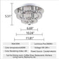 Crystal ceiling light dimensions