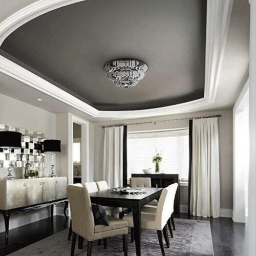 Crystal ceiling light in room