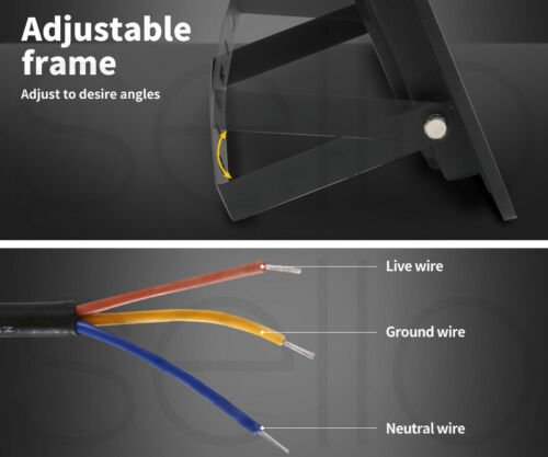 LED flood light rear heat sink