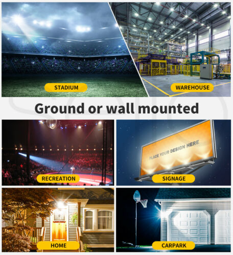LED flood light illuminated