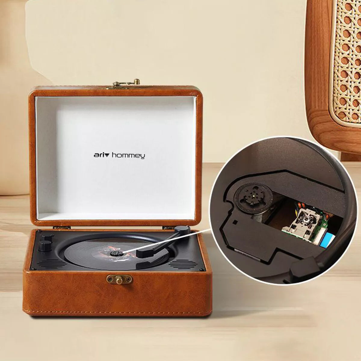 Retro Suitcase CD Player – Bluetooth 5.0, Portable Design, High-Fidelity Sound – Play CDs, MP3, USB & More